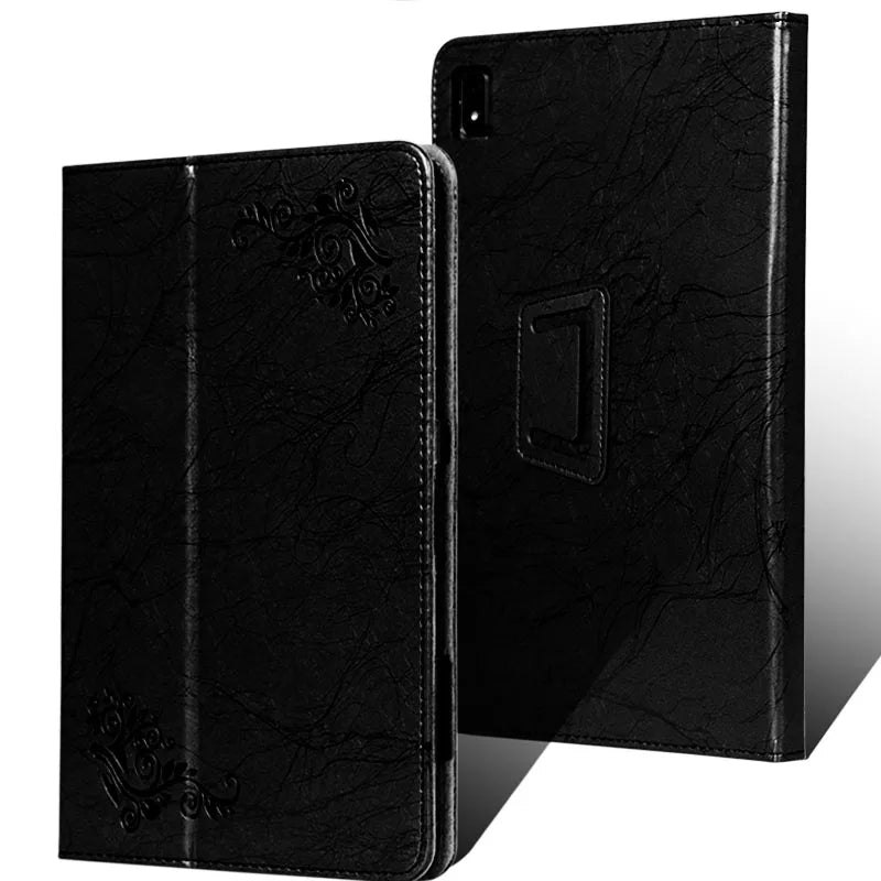 Print Flower Leather Cover For TCL TAB 10 Gen 2 10.36" Tablet Case with Hand Holder Grip Shell