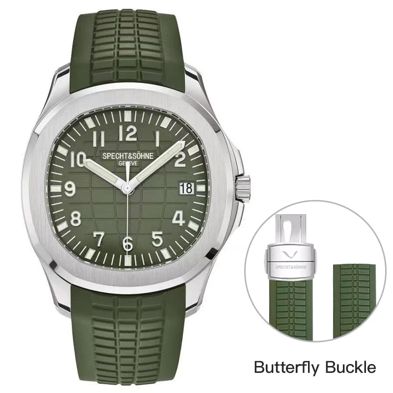 2025 New Arrival Mens Watches Top Brand Luxury Automatic Mechanical Watches Rubber Strap Stainless Steel Watch Relogio Masculino
