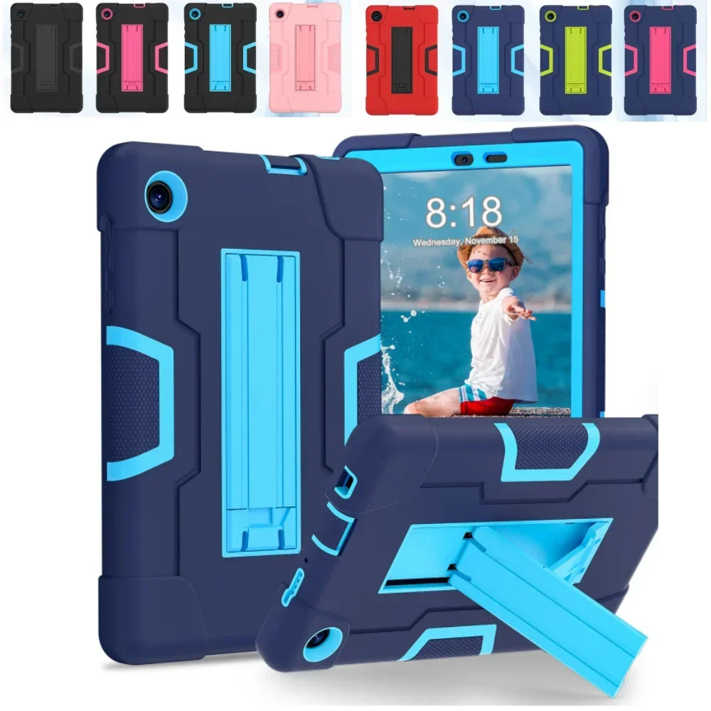 Built-in Kickstand Case For TCL Tab 8 LE 9137W 2023 Tab 8 WiFi 9132X 8inch 3-Layer Protection Rugged Shockproof Tablet Cover