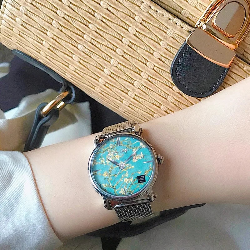 VAN GOGH New Watch For Women Quartz Watch Waterproof Classic Luxury Brand Ladies Watch Stainless Steel Strap Watches Reloj Mujer