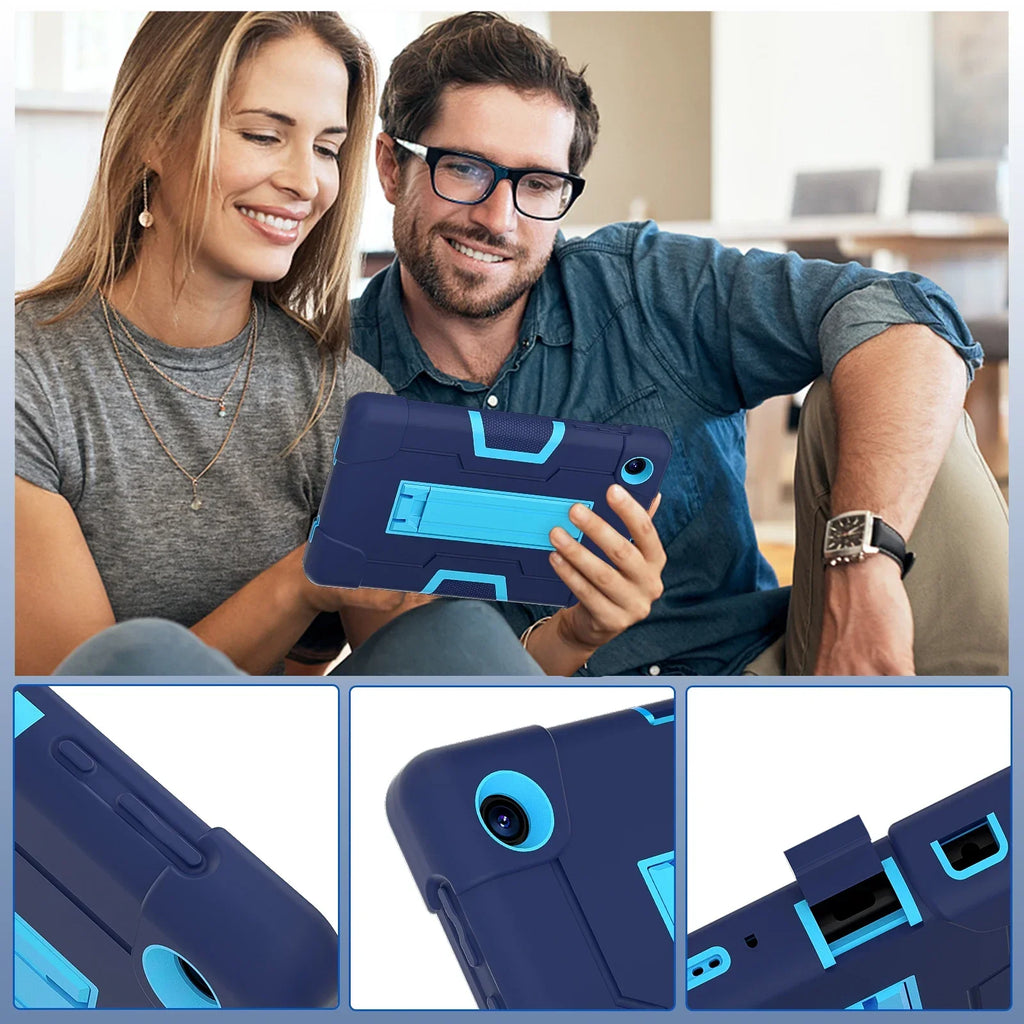 Built-in Kickstand Case For TCL Tab 8 LE 9137W 2023 Tab 8 WiFi 9132X 8inch 3-Layer Protection Rugged Shockproof Tablet Cover