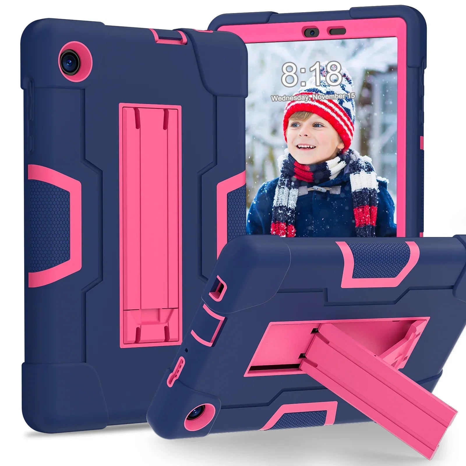 Built-in Kickstand Case For TCL Tab 8 LE 9137W 2023 Tab 8 WiFi 9132X 8inch 3-Layer Protection Rugged Shockproof Tablet Cover