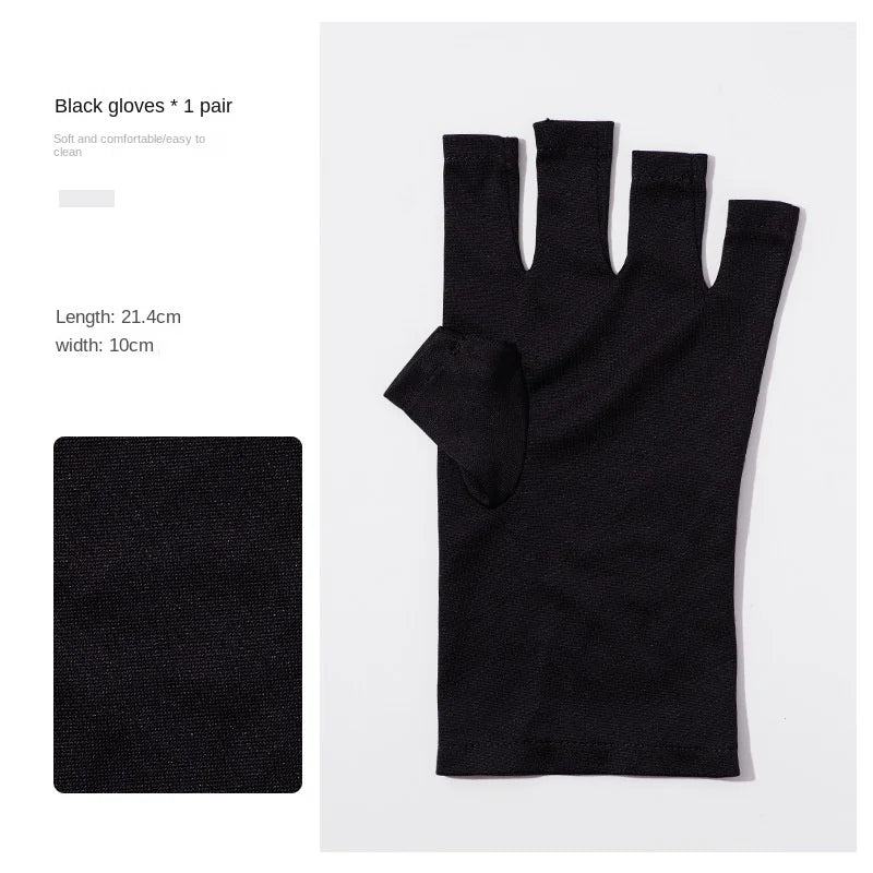 Nail Art UV Protection Gloves Anti-UV Radiation Gel LED Lamp Hand Protector For Nail Art Gel UV LED Lamp Tool