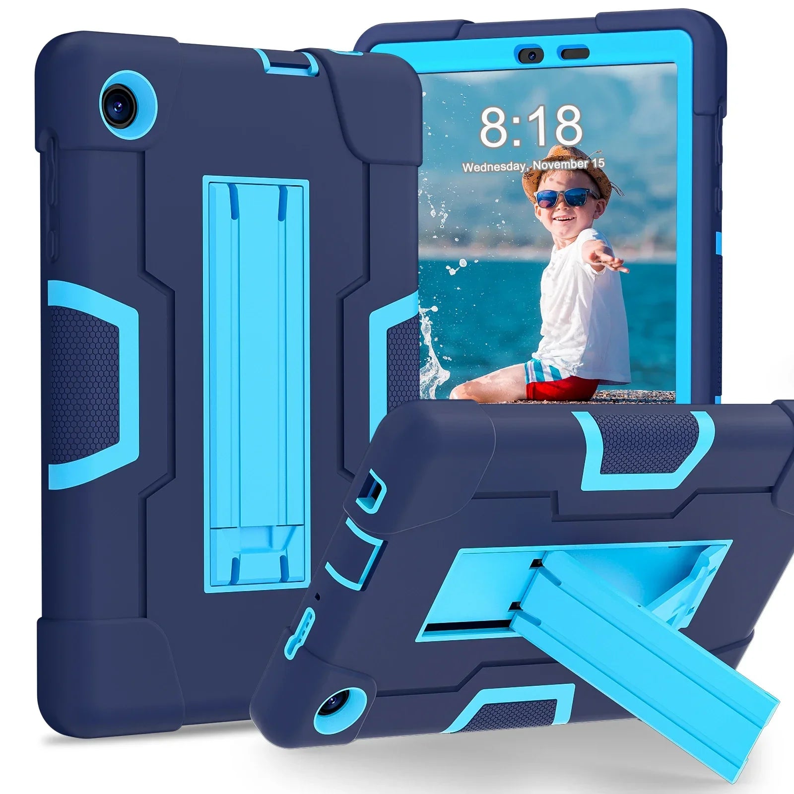 Built-in Kickstand Case For TCL Tab 8 LE 9137W 2023 Tab 8 WiFi 9132X 8inch 3-Layer Protection Rugged Shockproof Tablet Cover
