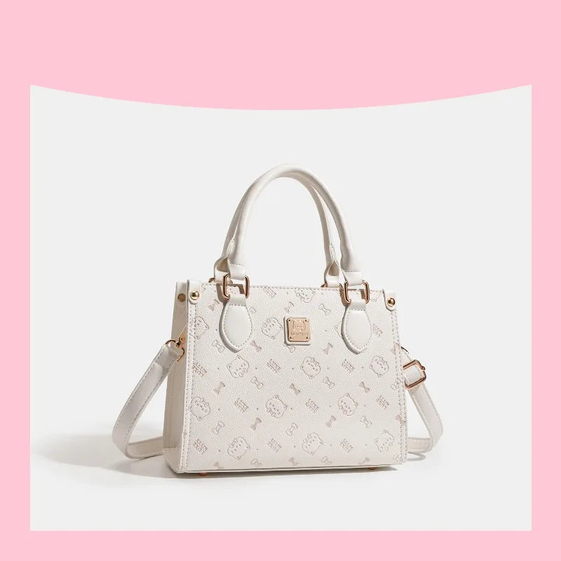 Elegant Solid Color Leather Diaper Bag For Women Designer Crossbody Messenger Large Capacity Fashionable Luxury Tote Bag