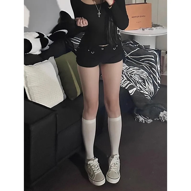 Woman Jeans for Women Low Rise Jeans Baggy Denim Shorts Big Size Women's Pants Coquette Summer Clothes Shoujo Girl Style Jorts