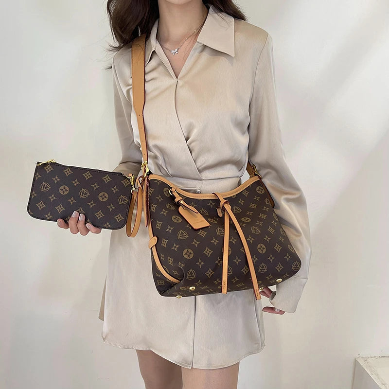 2026 lassic Luxury Leather Tote Bag For Women Designer Fashion Handbag Large Capacity Minimalist Diaper Bag
