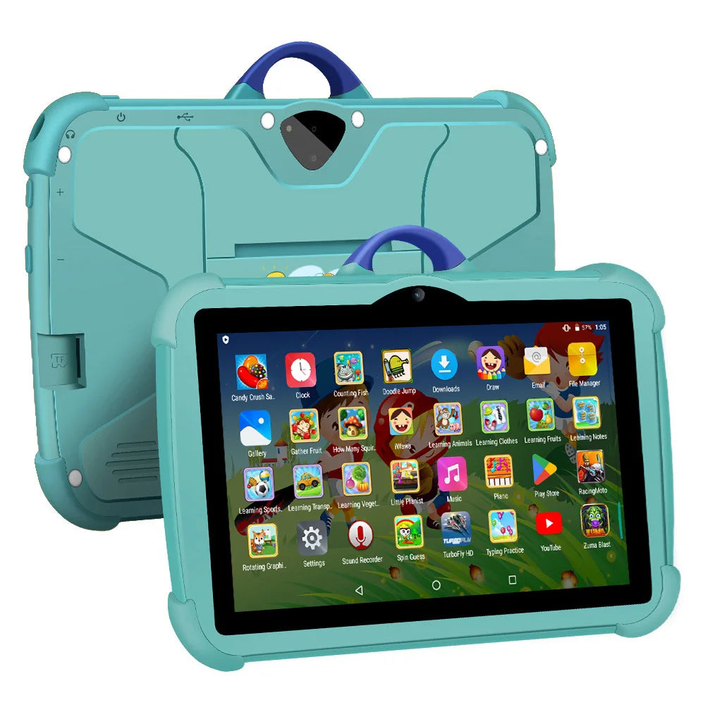 7 Inch Kids Tablet PC with Android 13 Quad Core 4GB RAM 64GB ROM Educational Learning Children's Favorite Cheap Simple Design