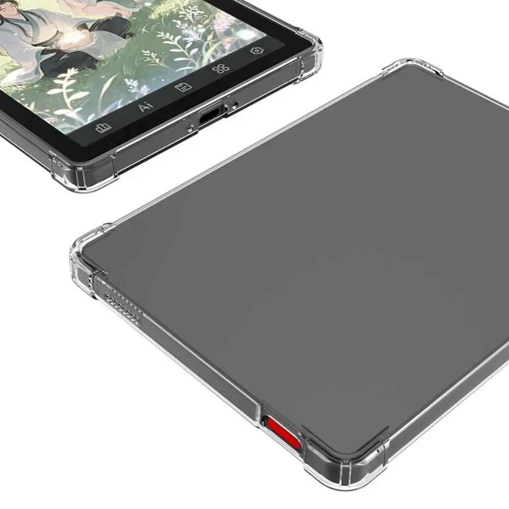 New TPU Tablet Case Transparent Shockproof Back Cover Ultra-thin with Pen Slot Protective Cover for Bigme B6 eReader 6 inch