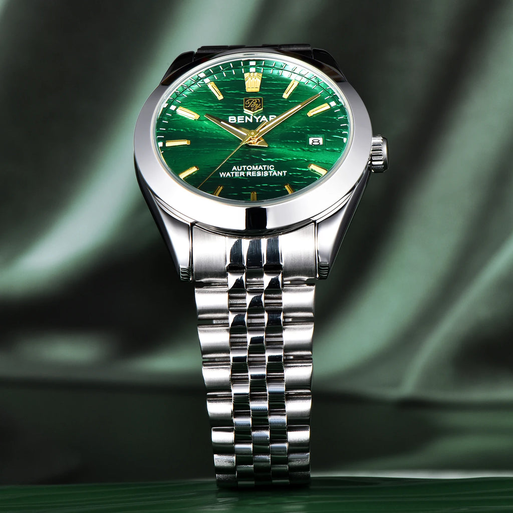 BENYAR Mens Watches Top Brand Luxury Man Mechanical Wristwatches Automatic Watch For Men Waterproof Sports Stainless Steel Clock