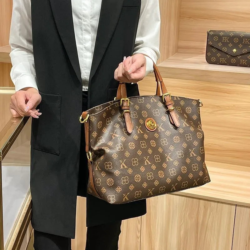Ladies' Light Luxury Handbag 2025 New High-End Designer Fashion Retro Handbag Shoulder Bag Large Capacity Crossbody Bag Tote Bag