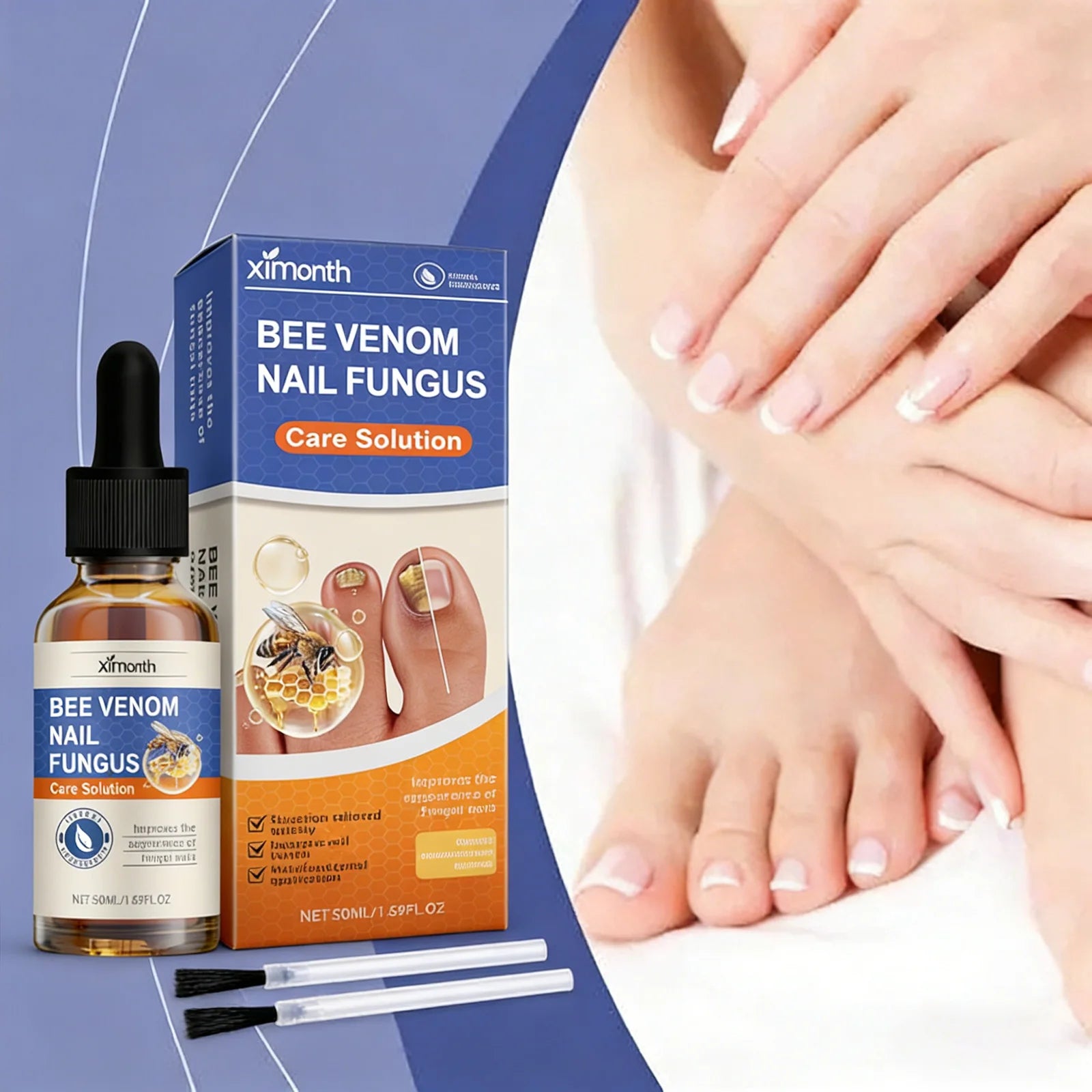 Nail Fungus Care Solution Anti-Infection Onychomycosis Repair Damaged Cracked Hand Foot Nail Manicureed Health Care Essence 50ml