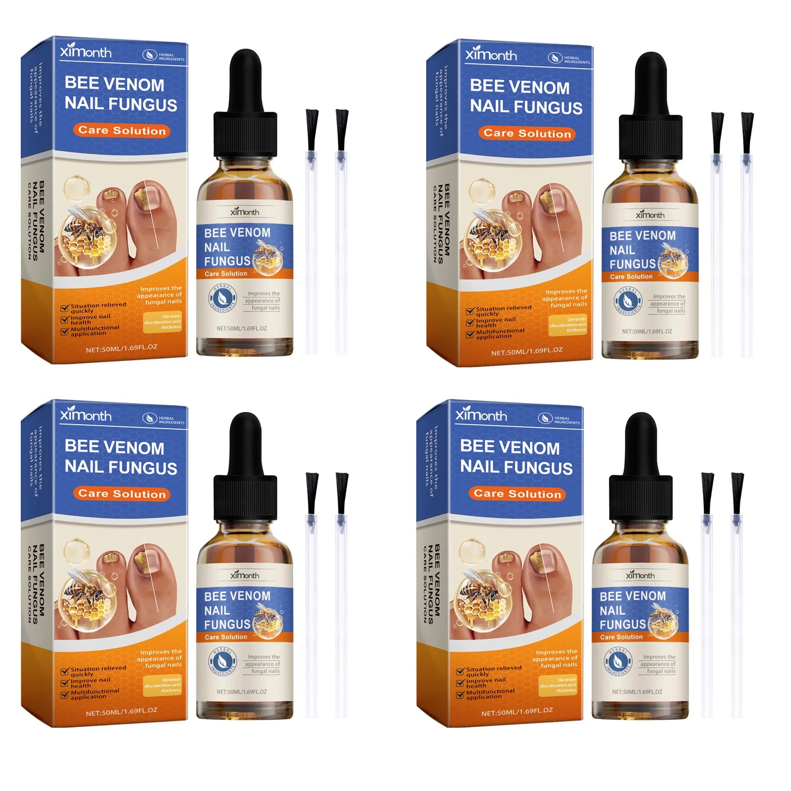 Nail Fungus Care Solution Anti-Infection Onychomycosis Repair Damaged Cracked Hand Foot Nail Manicureed Health Care Essence 50ml