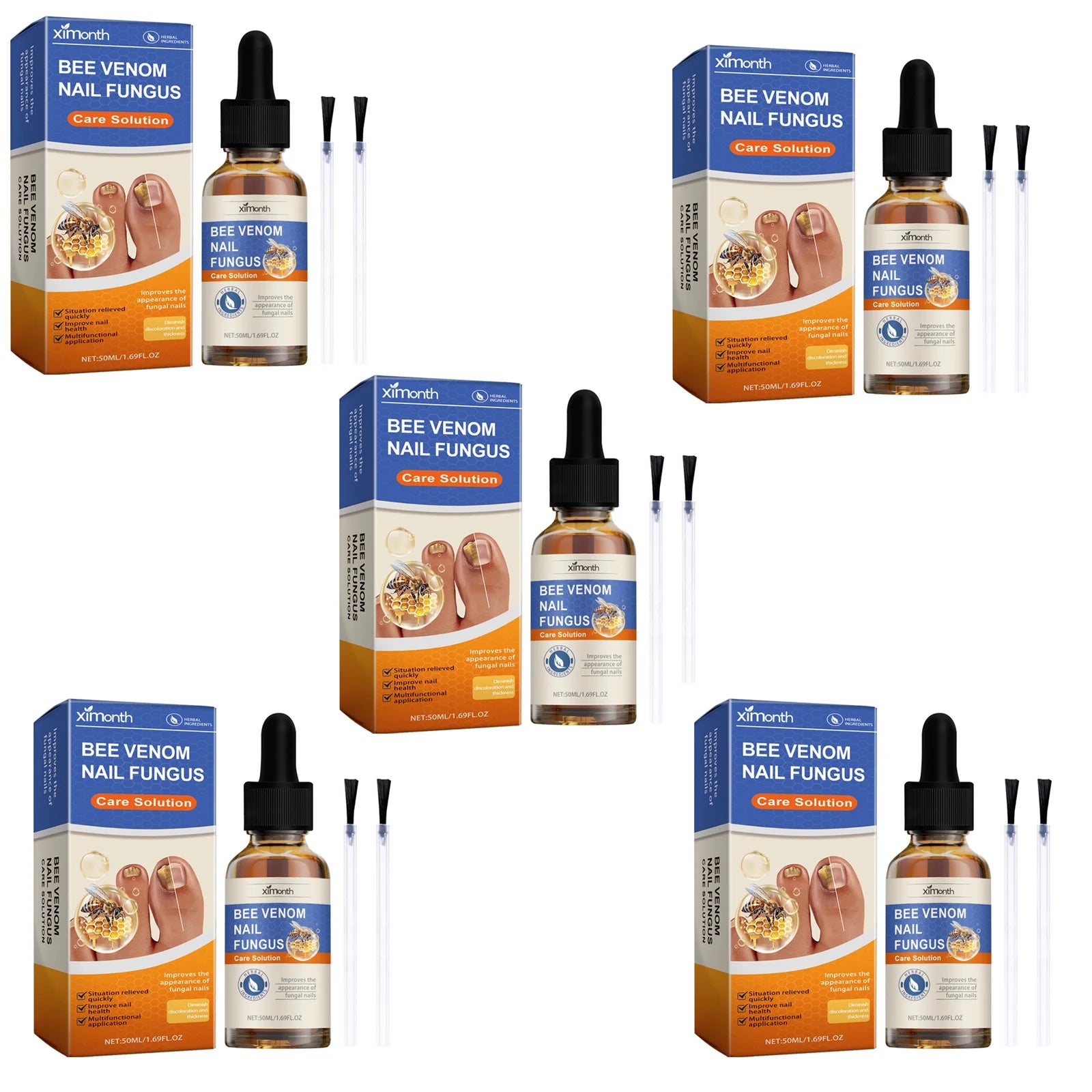 Nail Fungus Care Solution Anti-Infection Onychomycosis Repair Damaged Cracked Hand Foot Nail Manicureed Health Care Essence 50ml