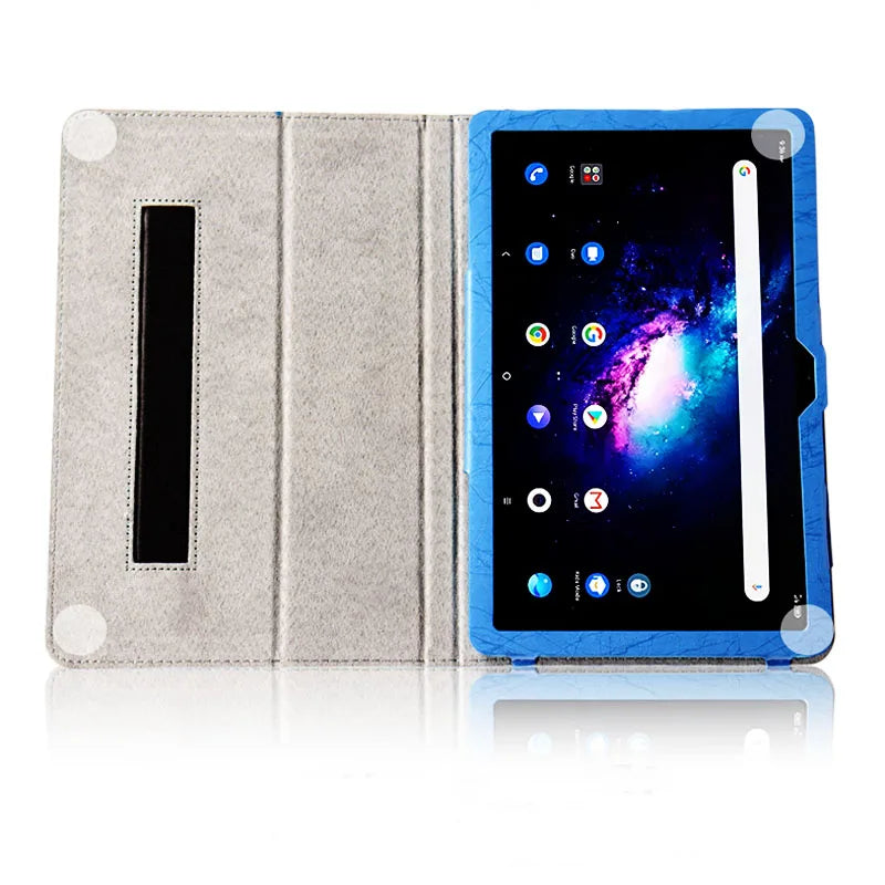 Print Flower Leather Cover For TCL TAB 10 Gen 2 10.36" Tablet Case with Hand Holder Grip Shell