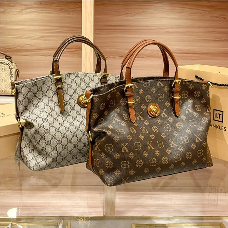 Ladies' Light Luxury Handbag 2025 New High-End Designer Fashion Retro Handbag Shoulder Bag Large Capacity Crossbody Bag Tote Bag