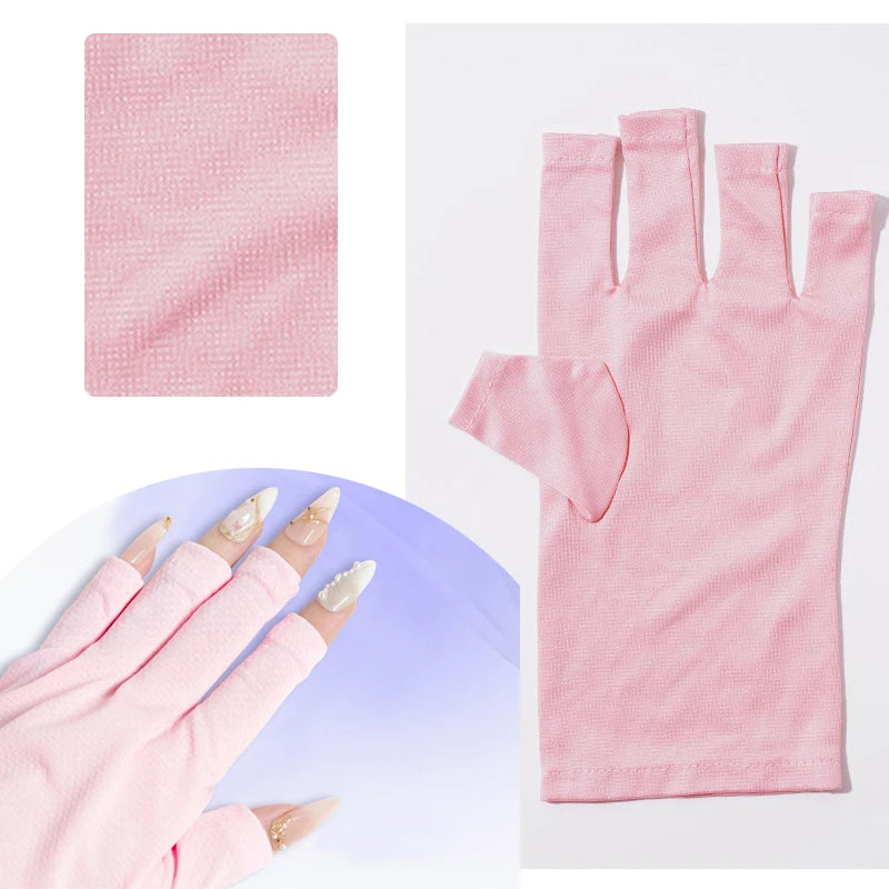 Nail Art UV Protection Gloves Anti-UV Radiation Gel LED Lamp Hand Protector For Nail Art Gel UV LED Lamp Tool