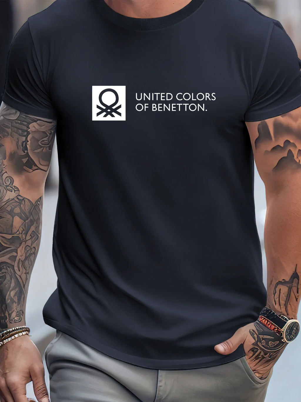 Men's T-shirt - Casual and Fashionable Short-sleeved T-shirt - High-end Summer Quick-drying T-shirt - Daily Commuting Men's Shir