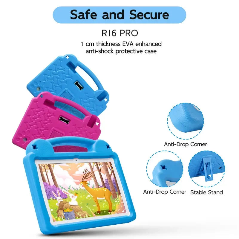 Kids Tablet 10.1inch for Kids 8GB 64GB Toddler with Shockproof Case, Android 15 Tablet with Octa-Core 1TB Expand 5000mAh Battery