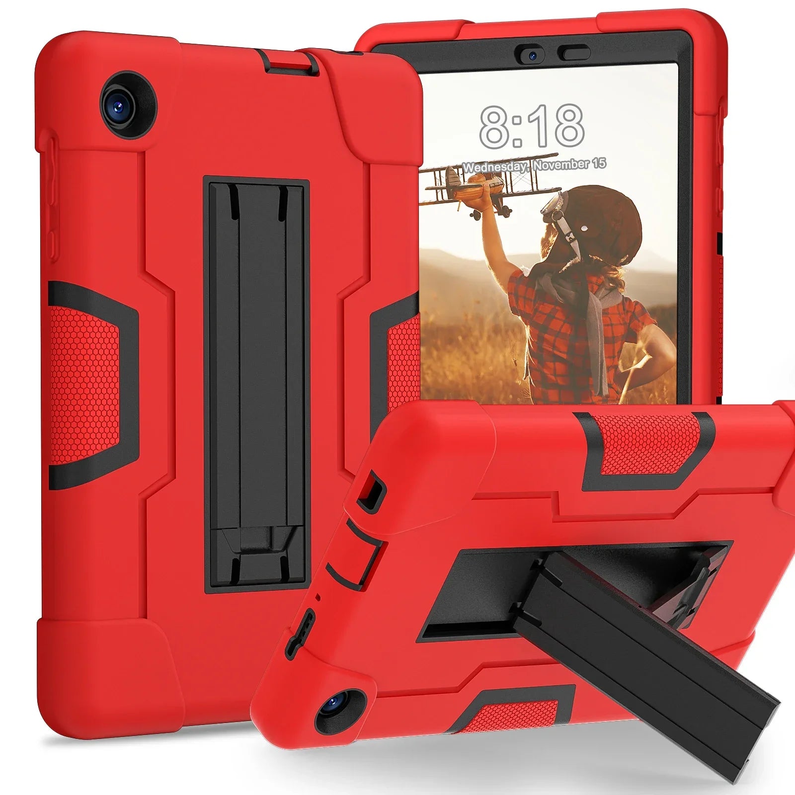 Built-in Kickstand Case For TCL Tab 8 LE 9137W 2023 Tab 8 WiFi 9132X 8inch 3-Layer Protection Rugged Shockproof Tablet Cover