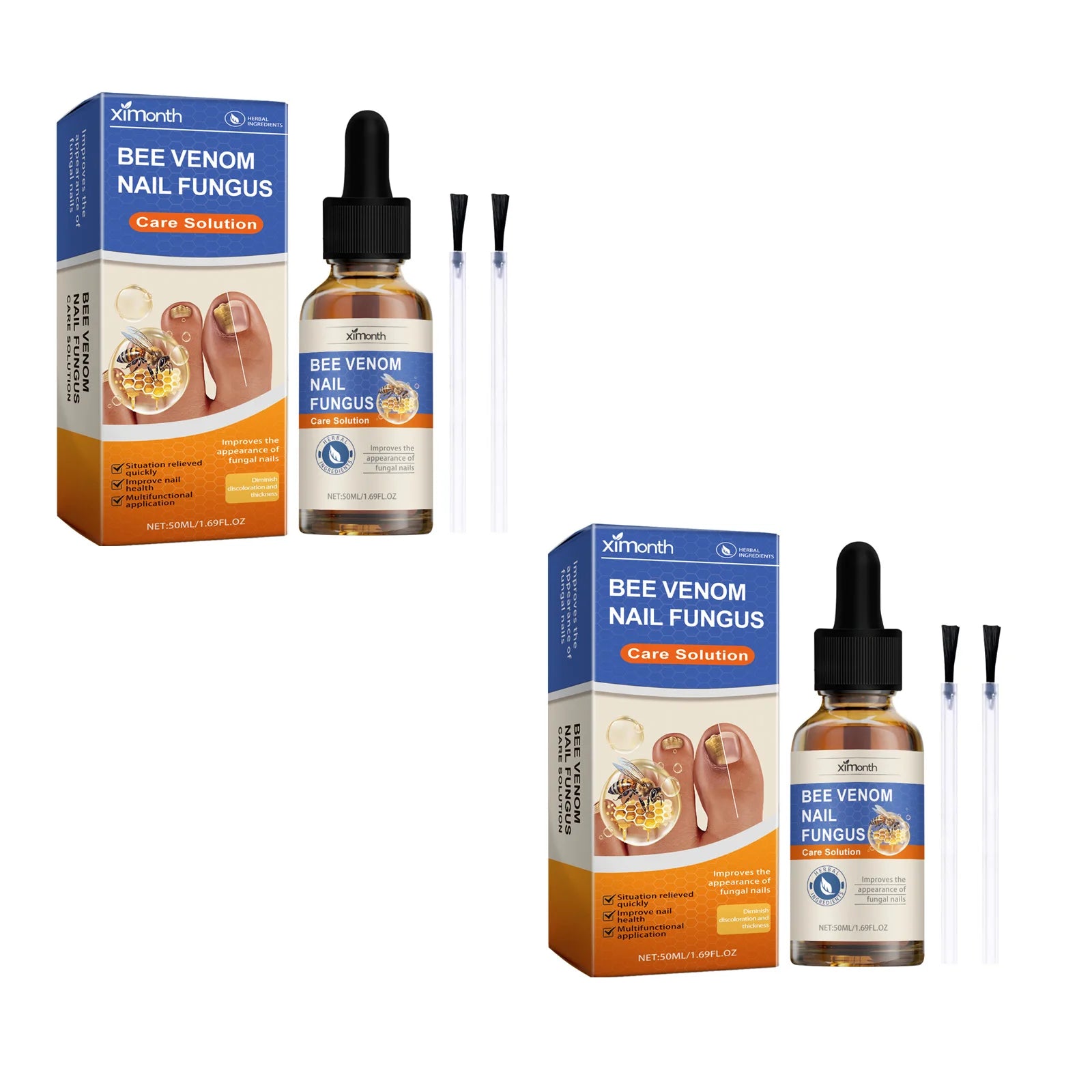 Nail Fungus Care Solution Anti-Infection Onychomycosis Repair Damaged Cracked Hand Foot Nail Manicureed Health Care Essence 50ml