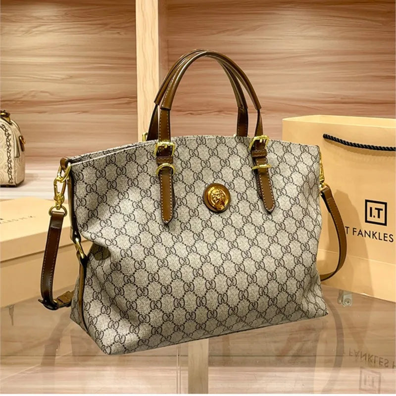 Ladies' Light Luxury Handbag 2025 New High-End Designer Fashion Retro Handbag Shoulder Bag Large Capacity Crossbody Bag Tote Bag