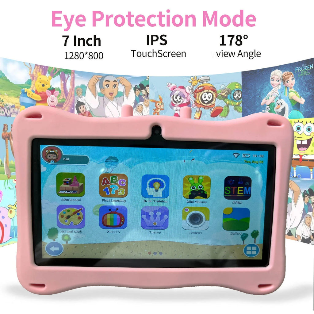 7 Inches OEM Tablette Pour Enfants  Learning Computer Android Tablet PC  Children Growth Tableta Computer Birthday Holiday Gift