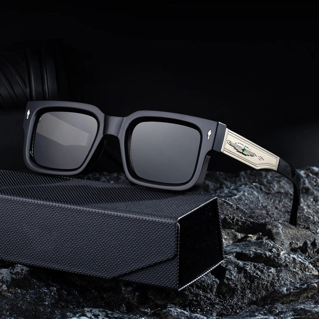 2026 New Square Sunglasses for Men, European American Retro Luxury Frame UV400 Anti Glare Outdoor Driving Mens Shades