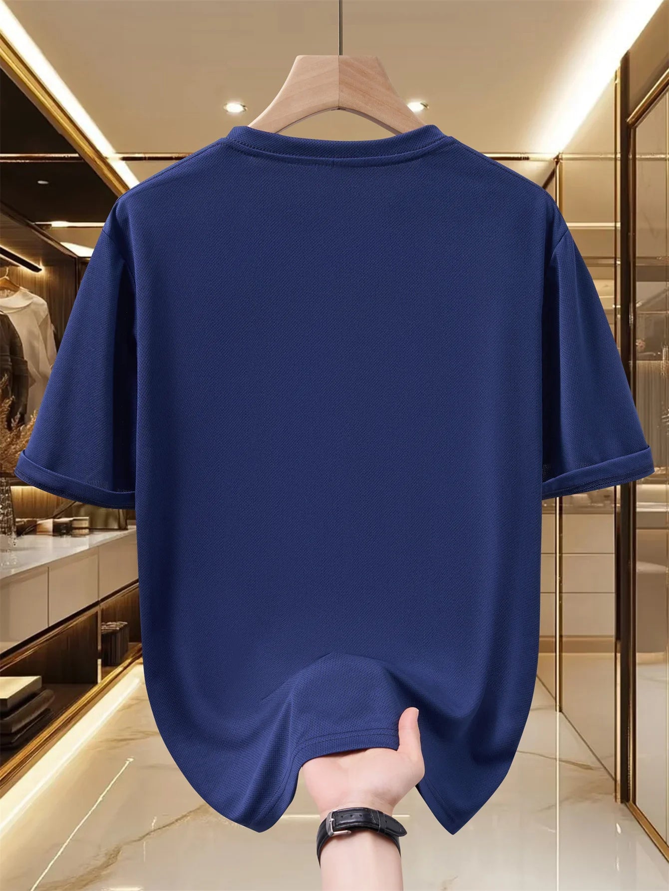 Men's T-shirt - Casual and Fashionable Short-sleeved T-shirt - High-end Summer Quick-drying T-shirt - Daily Commuting Men's Shir