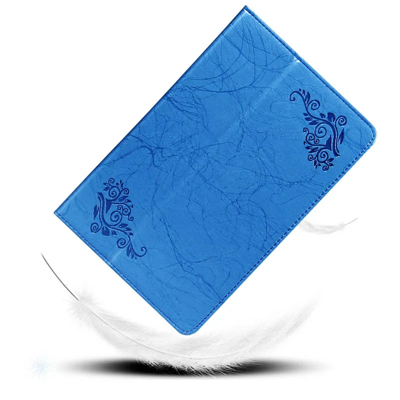 Print Flower Leather Cover For TCL TAB 10 Gen 2 10.36" Tablet Case with Hand Holder Grip Shell