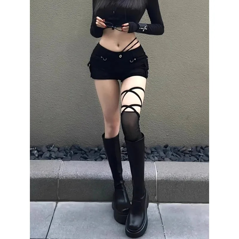 Woman Jeans for Women Low Rise Jeans Baggy Denim Shorts Big Size Women's Pants Coquette Summer Clothes Shoujo Girl Style Jorts