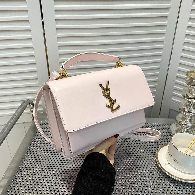 High-End Leather Women Diaper Bag Classic Designer Paris Casual Simple Vintage Trendy Design with Adjustable Shoulder Strap