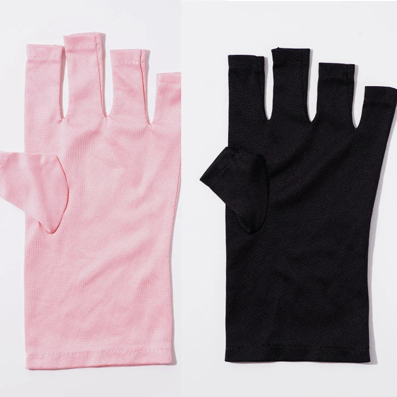 Nail Art UV Protection Gloves Anti-UV Radiation Gel LED Lamp Hand Protector For Nail Art Gel UV LED Lamp Tool
