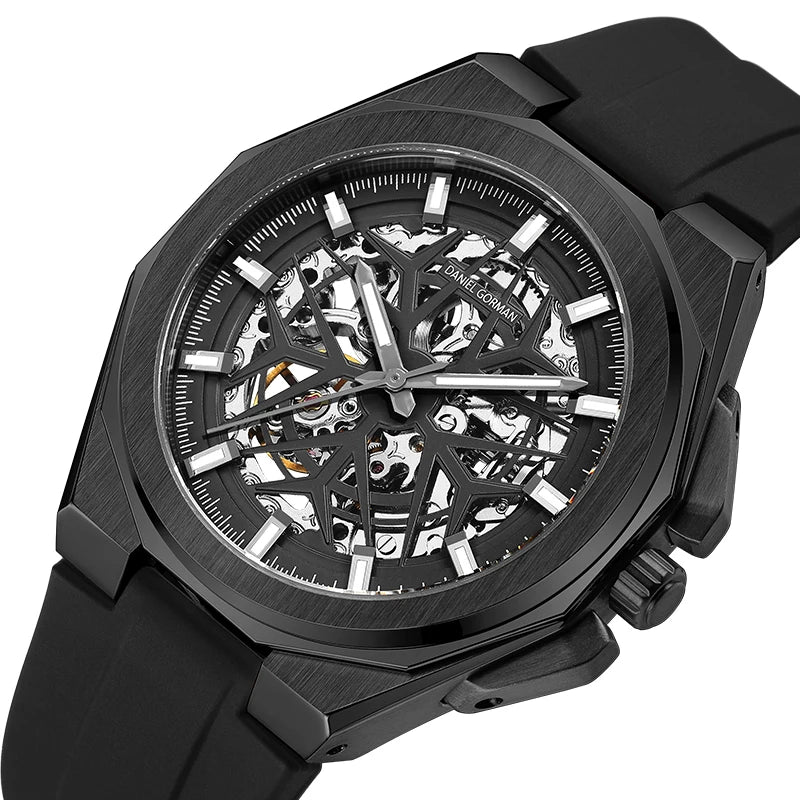 2026 Mens Mechanical Watches Top Brand Luxury Stainless Steel Waterproof Hollow Out Blue Big Male Wristwatches Relogio Masculino