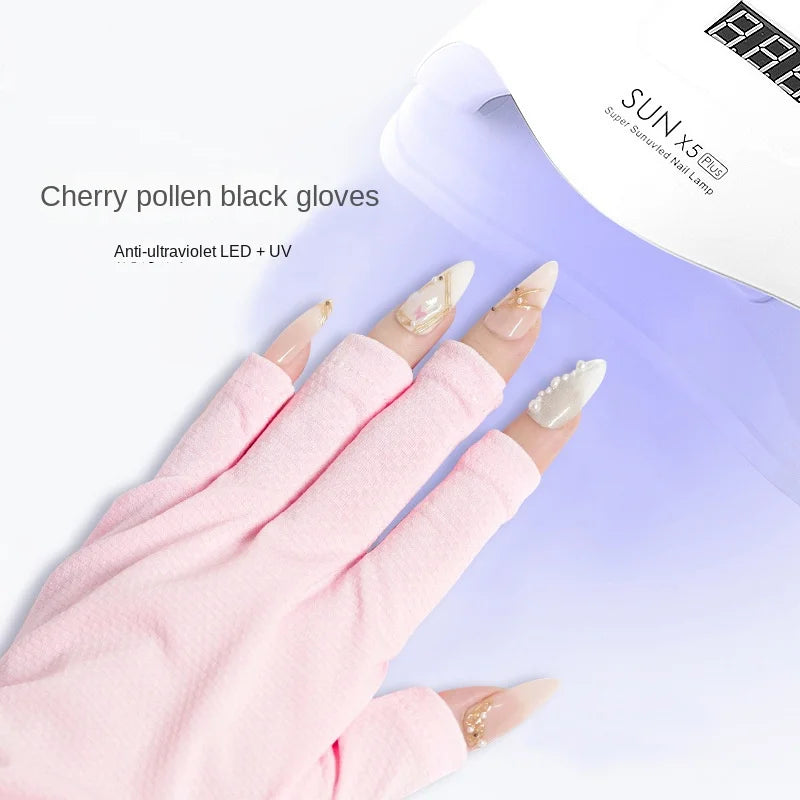 Nail Art UV Protection Gloves Anti-UV Radiation Gel LED Lamp Hand Protector For Nail Art Gel UV LED Lamp Tool