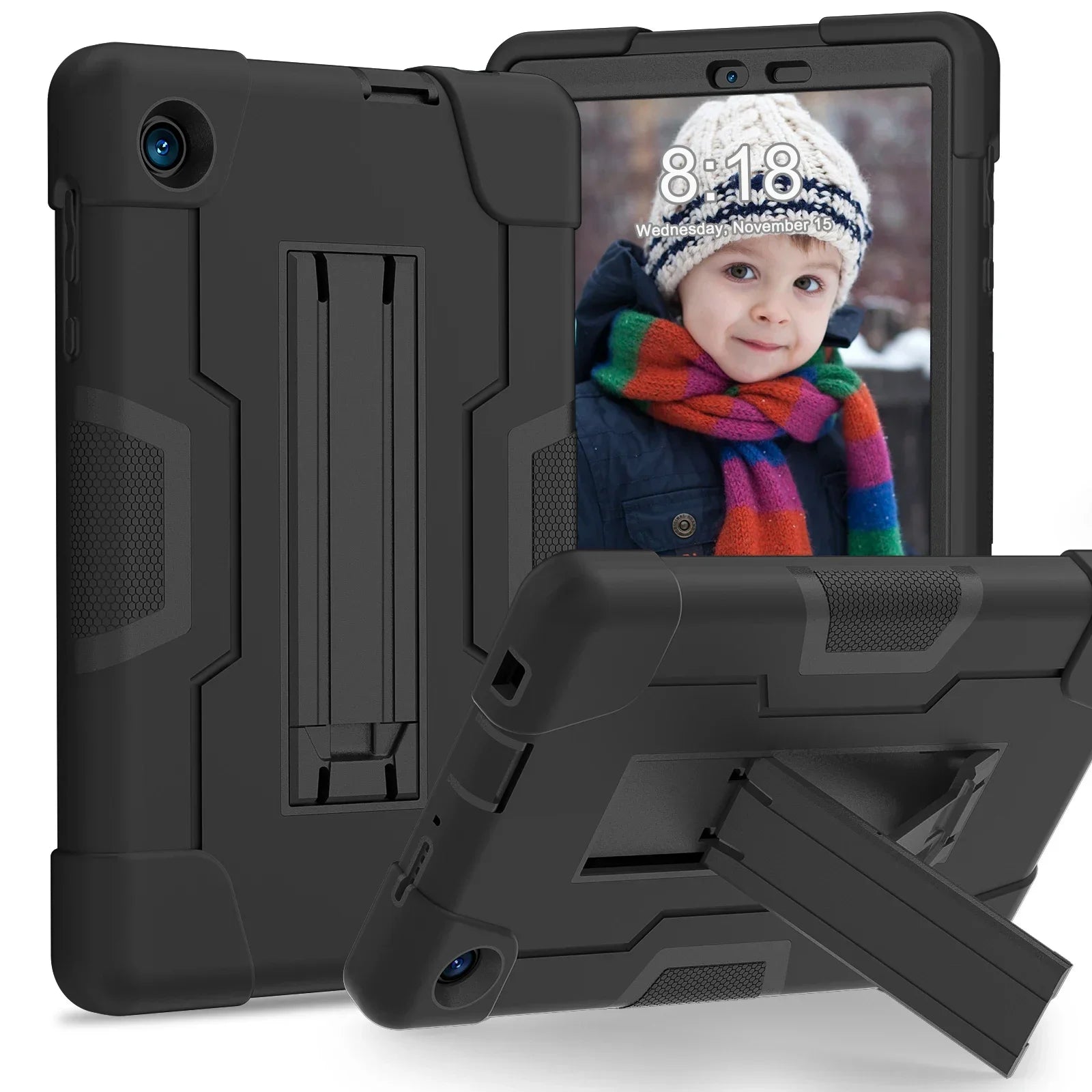 Built-in Kickstand Case For TCL Tab 8 LE 9137W 2023 Tab 8 WiFi 9132X 8inch 3-Layer Protection Rugged Shockproof Tablet Cover