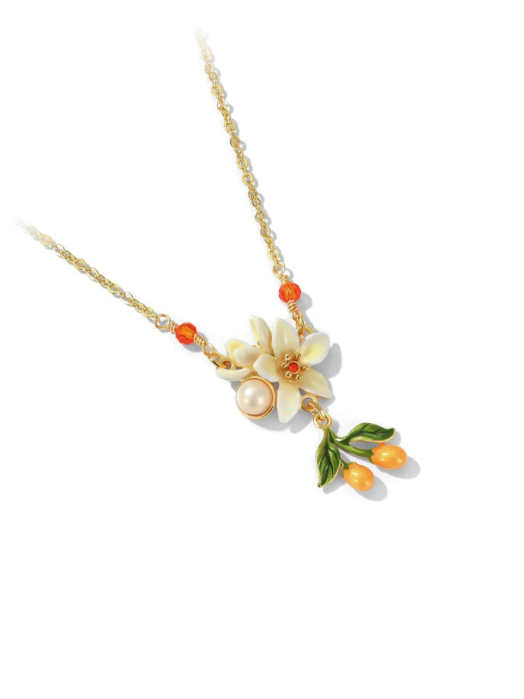 Juicy Grape Fine Jewery Set for Women 2026 New Trend Orange Blossom Jewery Accessory Original Design Birthday Christmas Gifts