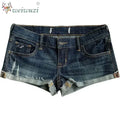 Jeans for Women Low Rise Curled Denim Shorts Skinny Summer New Y2k Spicy Girl Casual Streetwear Sexy Nightclub DJ Mini Shorts