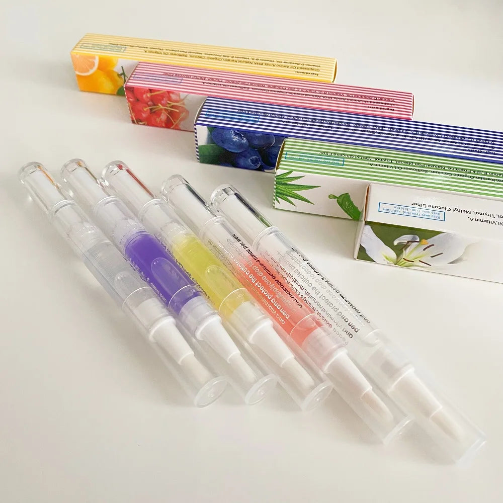 Nail Cuticle Oil Pen Aceite De Cuticulas Uñas Oil Nail Treatment Soften Nourish Manicure Nail Care Product Nails Accessories