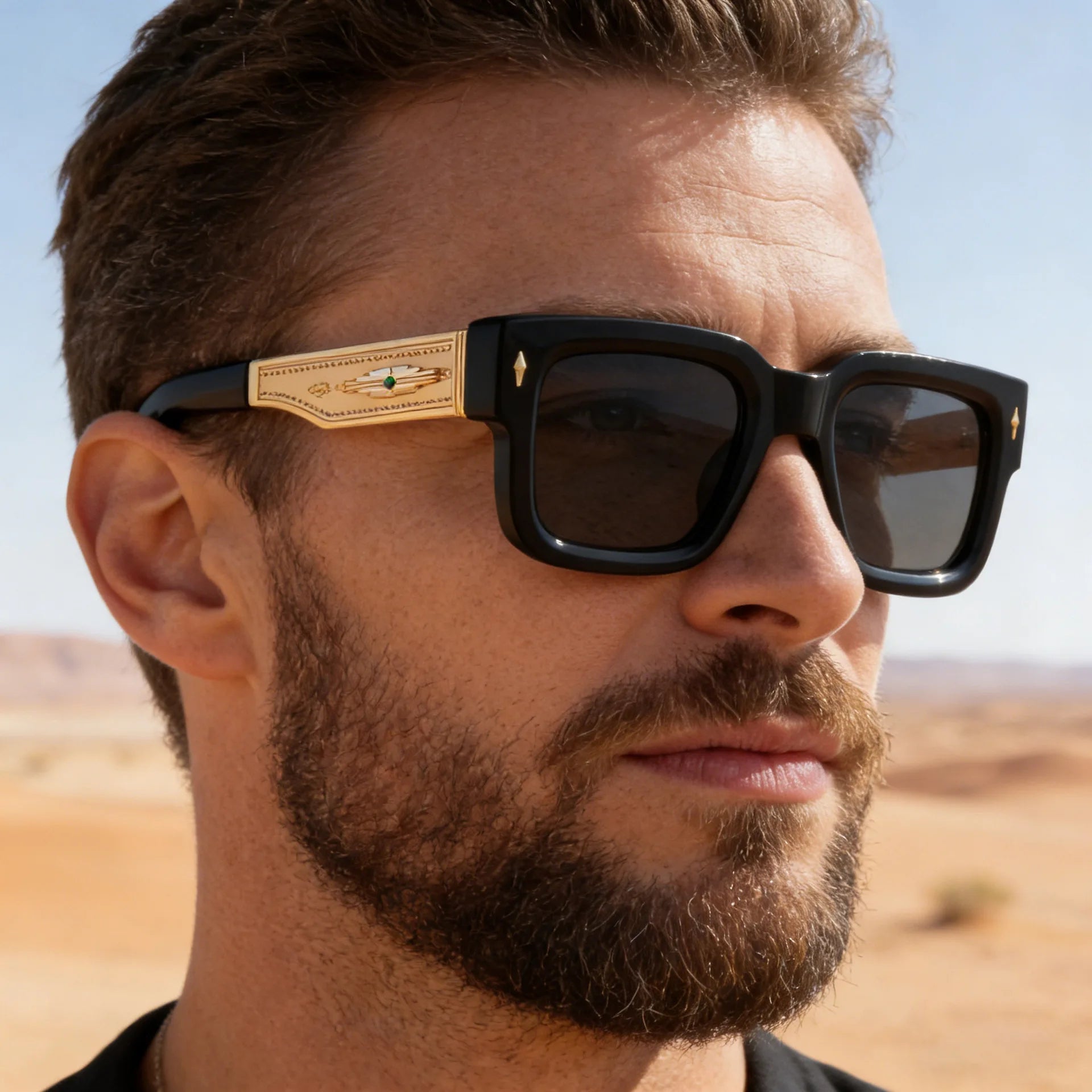 2026 New Square Sunglasses for Men, European American Retro Luxury Frame UV400 Anti Glare Outdoor Driving Mens Shades
